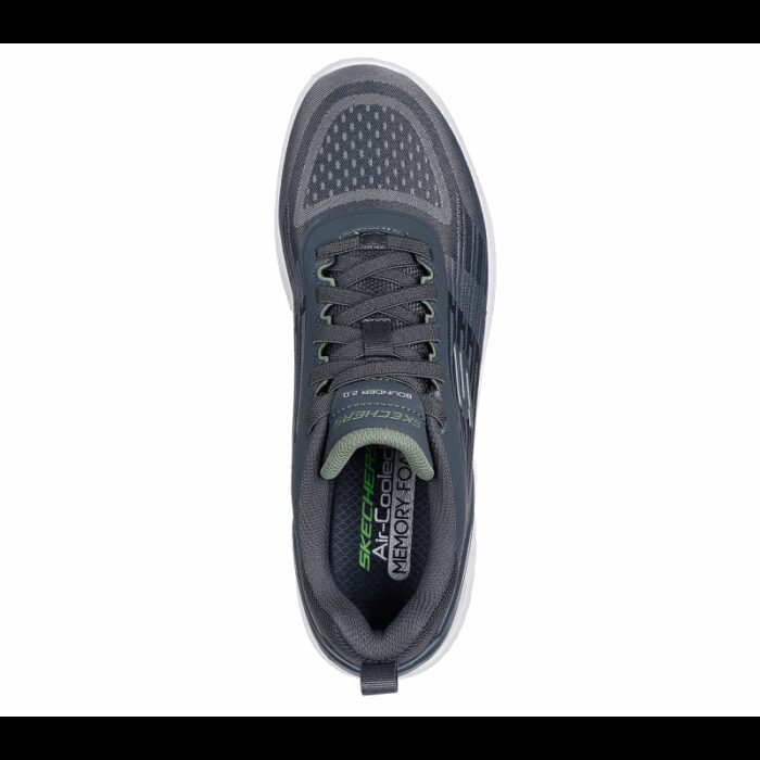 ⁦Skechers Mens' Bounder 2.0 - Jernus Shoes- حذاء سكيتشرز باوندر 2.0 للرجال لون رمادي⁩ - الصورة ⁦3⁩