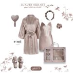 طقم فاخر من الستان الحريري 5 قطع T-4065