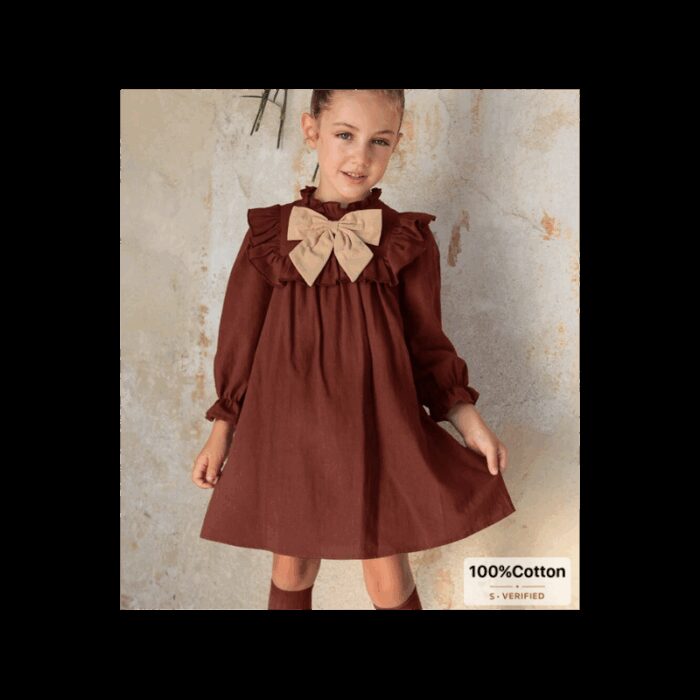 103384119_685ec231d69f6 فستان بناتي لون بني - الصورة 1