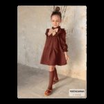 ⁦فستان بناتي لون بني⁩ - الصورة ⁦2⁩