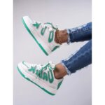 بوت بناتي ( ابيض واخضر)