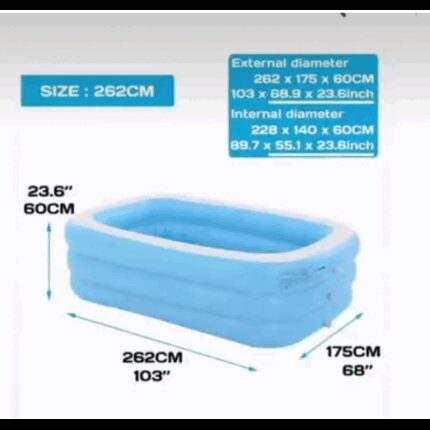 حوض سباحة قابل للنفخ حجم 262×175×60 سم