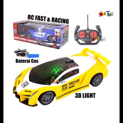 لعبة سبارة ريموت لون ابيض واصفر