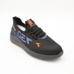 ⁦حذاء كاجوال للرجال لون أسود ونعل أسود⁩ - الصورة ⁦2⁩