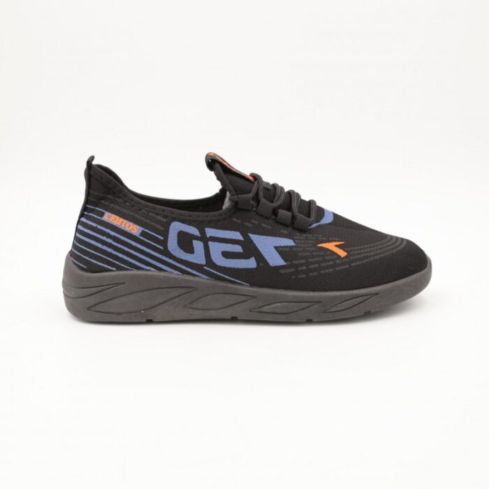 ⁦حذاء كاجوال للرجال لون أسود ونعل أسود⁩ - الصورة ⁦5⁩