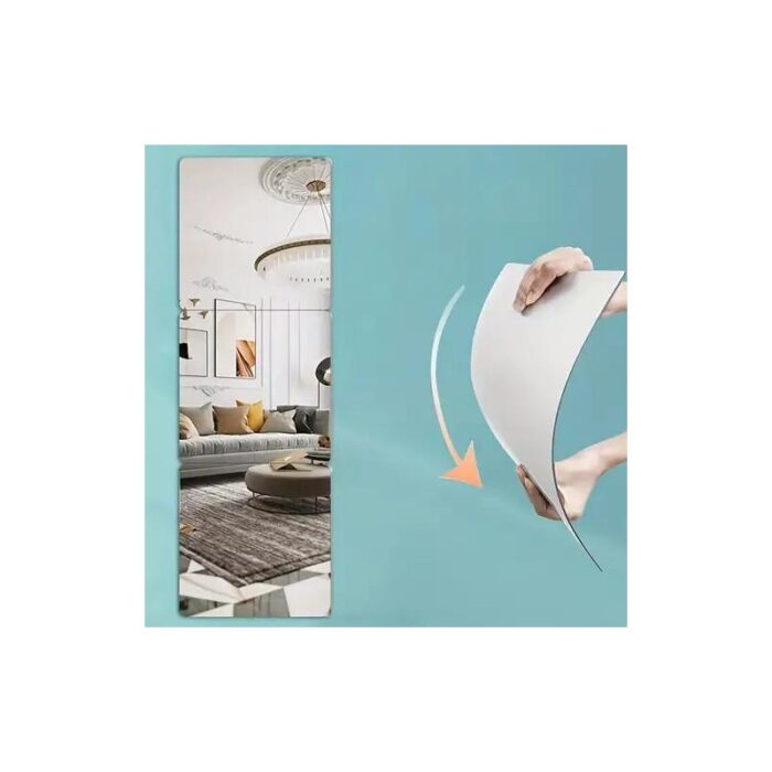 103384390_685ec4b1dc049 مرآه مع قوس مرنة غير قابلة للكسر حجم 90×40 سم - الصورة 1