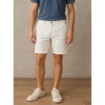 شورت جينز للرجال لون أبيض