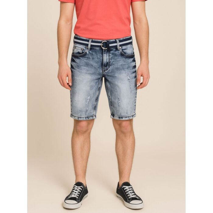 103384421_685ec4f1260a3 شورت جينز للرجال لون أزرق مموه - الصورة 1