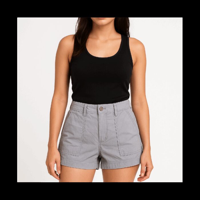 103384435_685ec5535cf2c شورت للنساء لون رمادي فاتح - الصورة 1