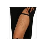 ⁦اكسسوار للفخد بتصميم خلخال للنساء لون فضي⁩ - الصورة ⁦2⁩