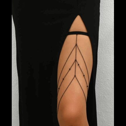 اكسسوار للفخد بتصميم خلخال للنساء لون أسود