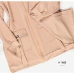 ⁦طقم صيفي للصبايا جاكيت وبنطلون لون بني⁩ - الصورة ⁦3⁩