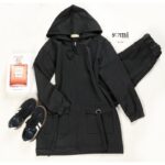 طقم صيفي للصبايا جاكيت وبنطلون لون أسود