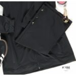 ⁦طقم صيفي للصبايا جاكيت وبنطلون لون أسود⁩ - الصورة ⁦2⁩