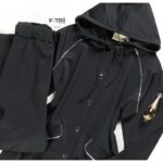 ⁦طقم صيفي للصبايا جاكيت وبنطلون لون أسود⁩ - الصورة ⁦2⁩