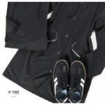 ⁦طقم صيفي للصبايا جاكيت وبنطلون لون أسود⁩ - الصورة ⁦3⁩