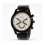 ⁦ساعة معدنية للرجال لون أسود أرضية بيضاء ماركة awin sport⁩ - الصورة ⁦2⁩