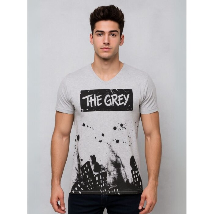 103384594_685ec7e3e793c بلوزة شبابية تي شيرت لون سكني نقش أسود - الصورة 1