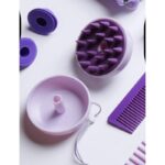 مدلك فروة الرأس مع غطاي لون ليلكي