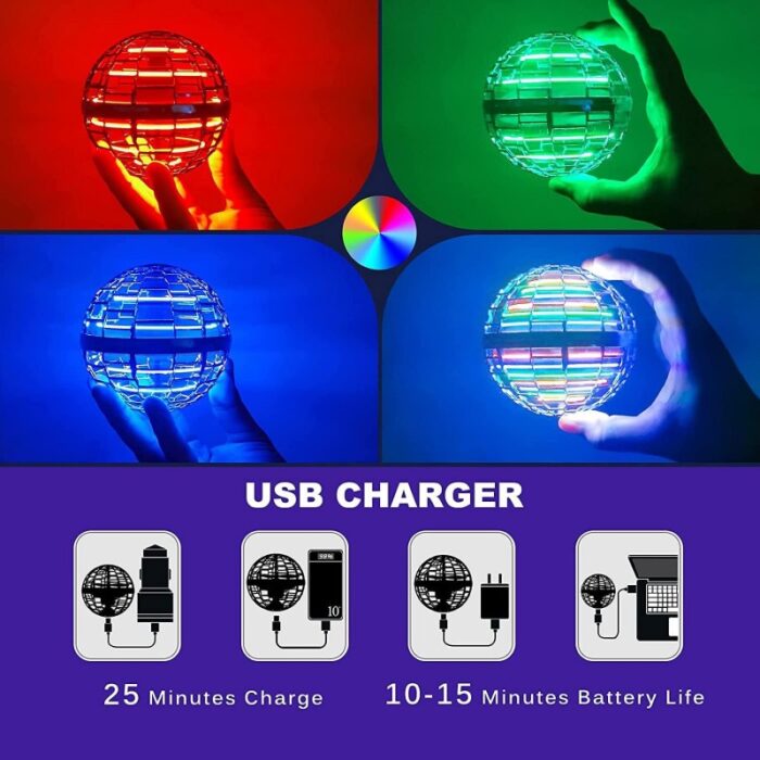 ⁦FLYNOVA PRO Flying Ball Toy-كرة هوائية طائرة دوارة⁩ - الصورة ⁦3⁩