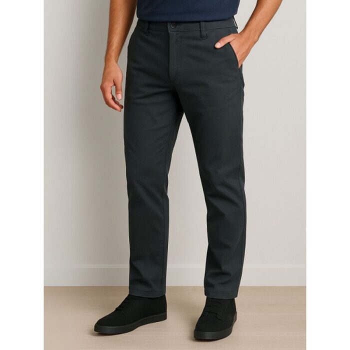 103384811_685ec8ec23fee بنطلون شبابي كتان لون بترولي Worker - الصورة 1