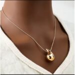 ⁦سلسال قطرة لون ذهبي⁩ - الصورة ⁦3⁩