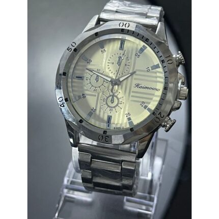 ساعه يد رجاليه دائري ستانلس ستيل stainless steel من Aaimow