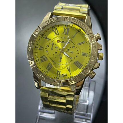 ساعه يد رجاليه دائري ستانلس ستيل stainless steel من Aaimow