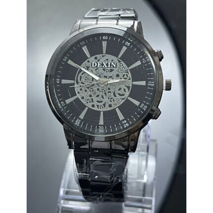 ساعه يد رجاليه دائري ستانلس ستيل stainless steel من dexin