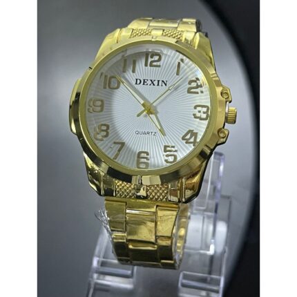 ساعه يد رجاليه دائري ستانلس ستيل stainless steel من dexin