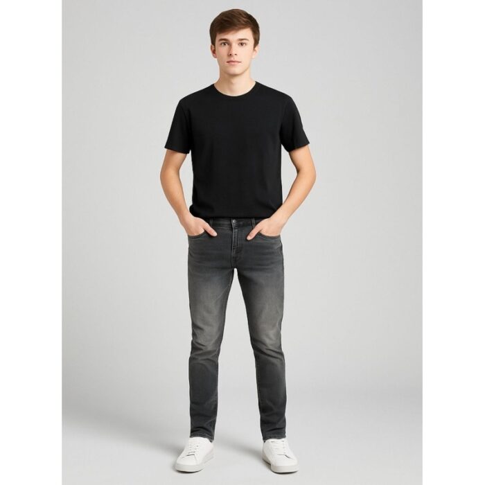 103384915_685ecb16bf3a2 بنطلون جينز للرجال لون أسود - الصورة 1