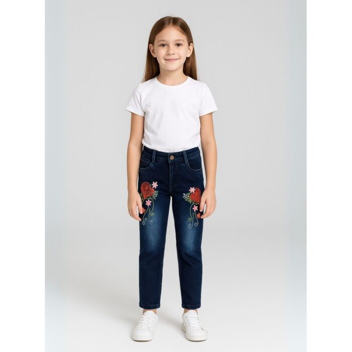 ⁦بنطلون جينز للأطفال لون كحلي⁩ - الصورة ⁦2⁩