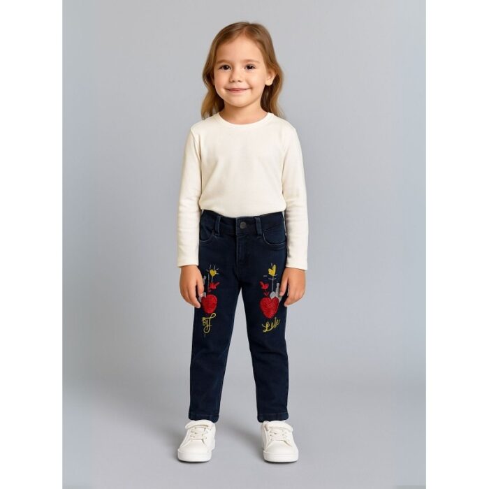 ⁦بنطلون جينز للأطفال لون أسود⁩ - الصورة ⁦2⁩