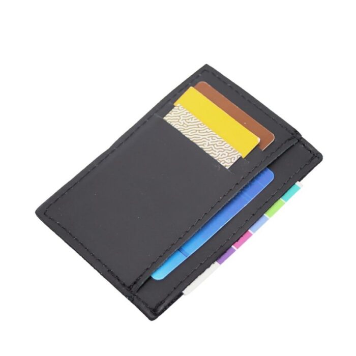 ⁦محفظة جلد رجالية لون أسود 8.5 *12.5 سم⁩ - الصورة ⁦3⁩