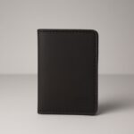 محفظة جلد رجالية لون أسود 8.5 *12.5 سم