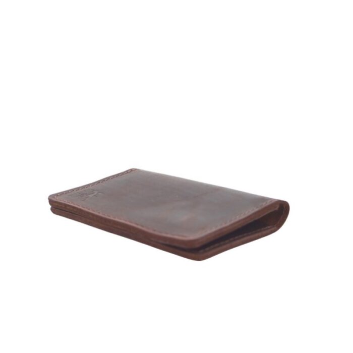 ⁦محفظة جلد رجالية لون بني محروق 8.5 *12.5 سم⁩ - الصورة ⁦3⁩