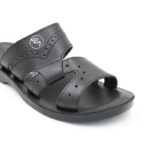 ⁦شبشب جلد طبيعي من سمارت SMART للرجال لون أسود⁩ - الصورة ⁦2⁩