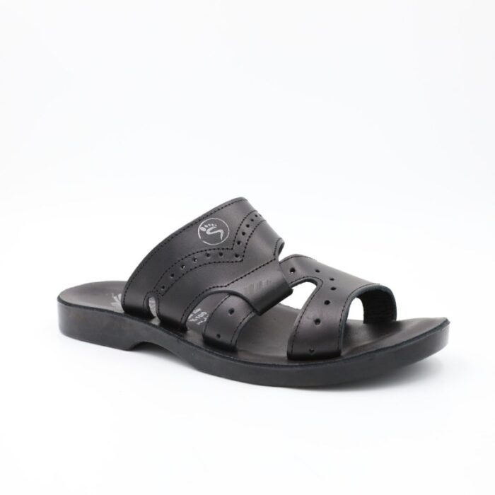 ⁦شبشب جلد طبيعي من سمارت SMART للرجال لون أسود⁩ - الصورة ⁦4⁩