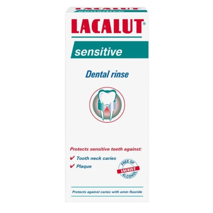 103385166_685ecdb3f1254 LACALUT SENSITIVE RINSE 300ml - غسول الأسنان الحساسة 300 مل - الصورة 1