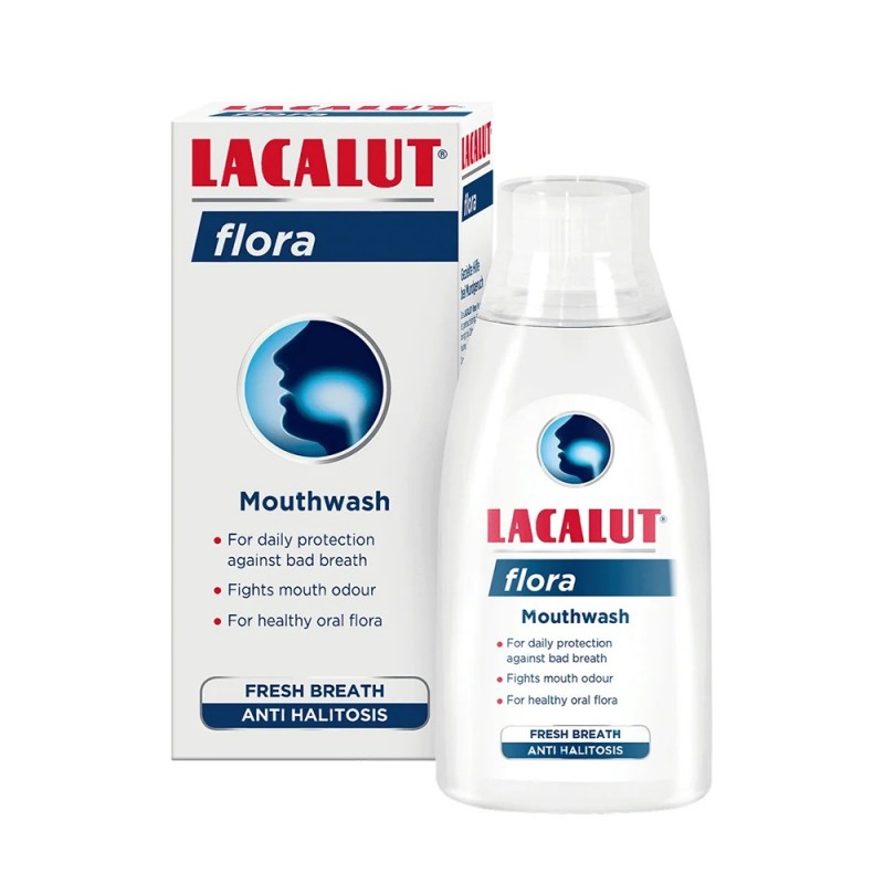 ⁦LACALUT FLORA MOUTHWASH 300ml - غسول للأسنان فلورا من لاكالوت 300 مل⁩ - الصورة ⁦1⁩