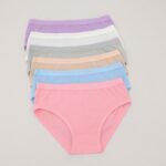 ⁦طقم داخلي مع فوطه بتصميم بريف من ASK (6 قطع) للنساء بألوان متعددة⁩ - الصورة ⁦4⁩