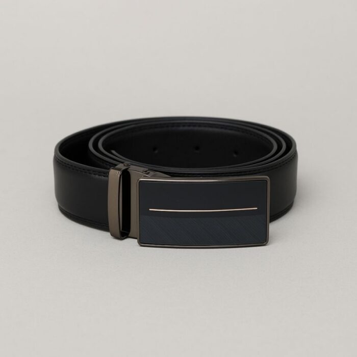 103385244_685ece6dc282e سير (حزام وسط) رسمي جلد طبيعي للرجال لون اسود - الصورة 1