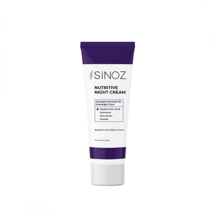 ⁦SINOZ NIGHT CREAM 50ml - كريم ليلي مضاد للتجاعيد بزبدة الشيا والبانثينول لجميع أنواع البشرة 50 مل⁩ - الصورة ⁦3⁩