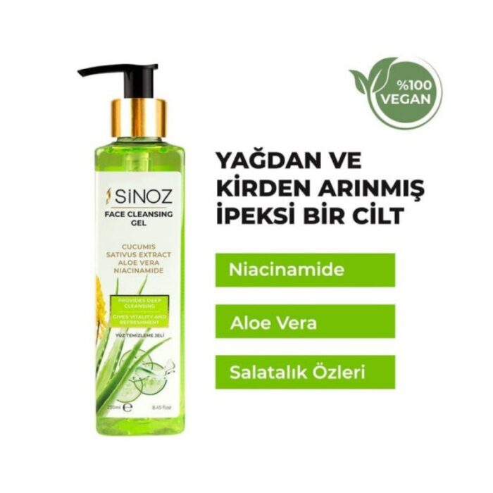 103385286_685eced83c388 Sinoz Face Cleansing Gel with Aloe Vera 250ml - جل سينوز لتنظيف الوجه وتنقيته مضاد لحب الشباب والرؤوس السوداء 250 مل - الصورة 1