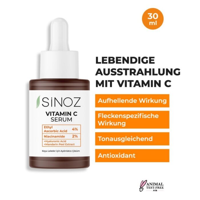 ⁦Sinoz Vitamin C Serum 30 ml - سيروم فيتامين سي من سينوز 30 مل⁩ - الصورة ⁦4⁩