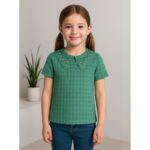 بلوزة بناتي لون زيتي