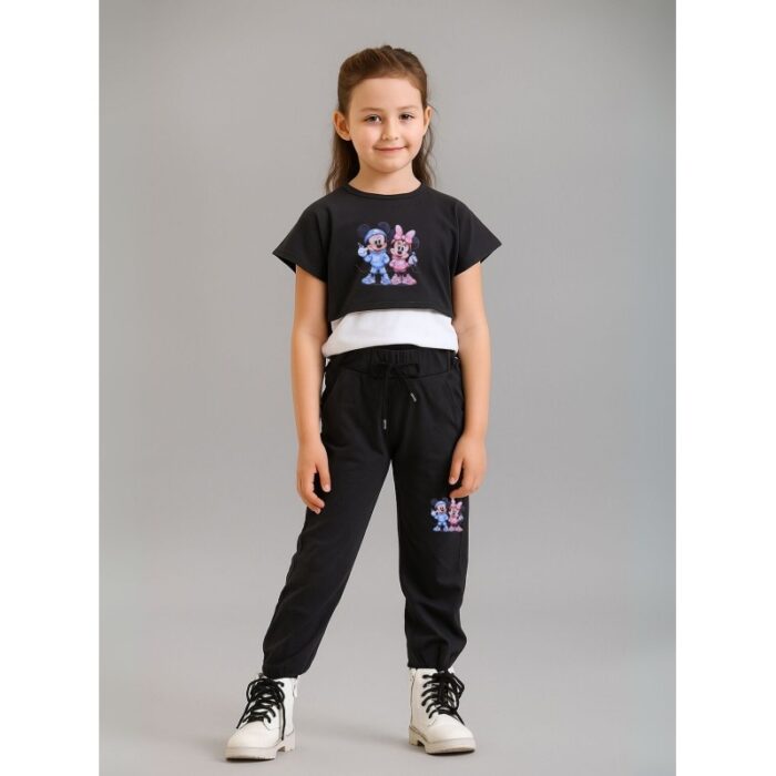 103385325_685ecf462ca5c بيجامة بناتي 3 قطع لون رمادي - الصورة 1