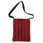 ⁦حقيبة ستاتية صناعة يدوية بتصميم أنيق لون أحمر وأسود⁩ - الصورة ⁦2⁩