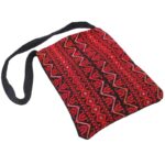 ⁦حقيبة ستاتية صناعة يدوية بتصميم أنيق لون أحمر وأسود⁩ - الصورة ⁦3⁩