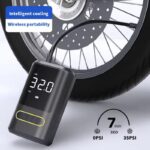 ⁦منفاخ عجلات السيارة والدراجة والكرات محمول وذكي ببطارية قابلة للشحن مع شاشة رقمية - Car Air Pump atj-8466⁩ - الصورة ⁦4⁩